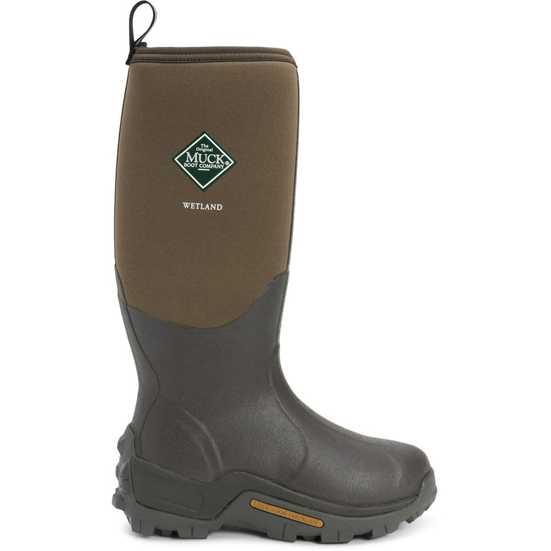 Muck Boots Wetland Stivali In Gomma Con Fodera In Finta Corteccia.