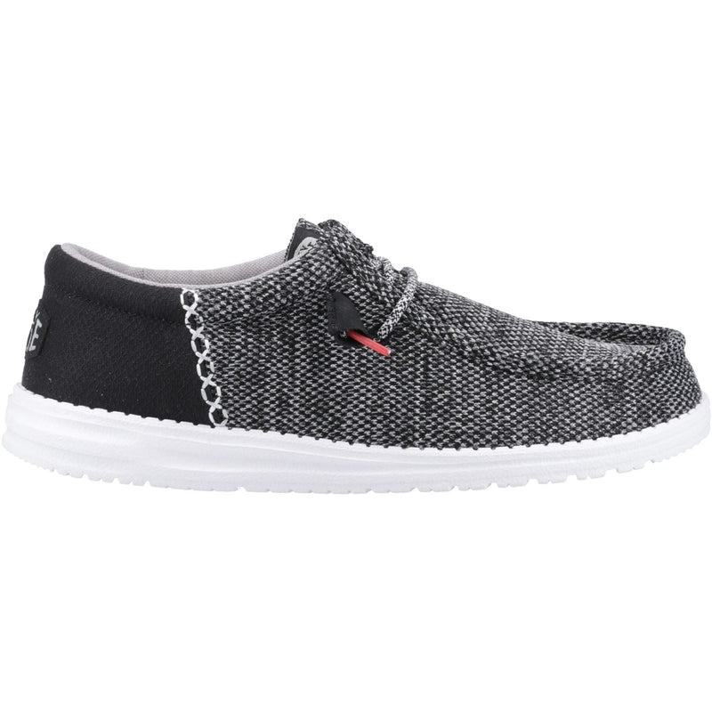 HEYDUDE Wally Funk Open Mesh Scarpe Da Barca Nere/Bianche Da Uomo