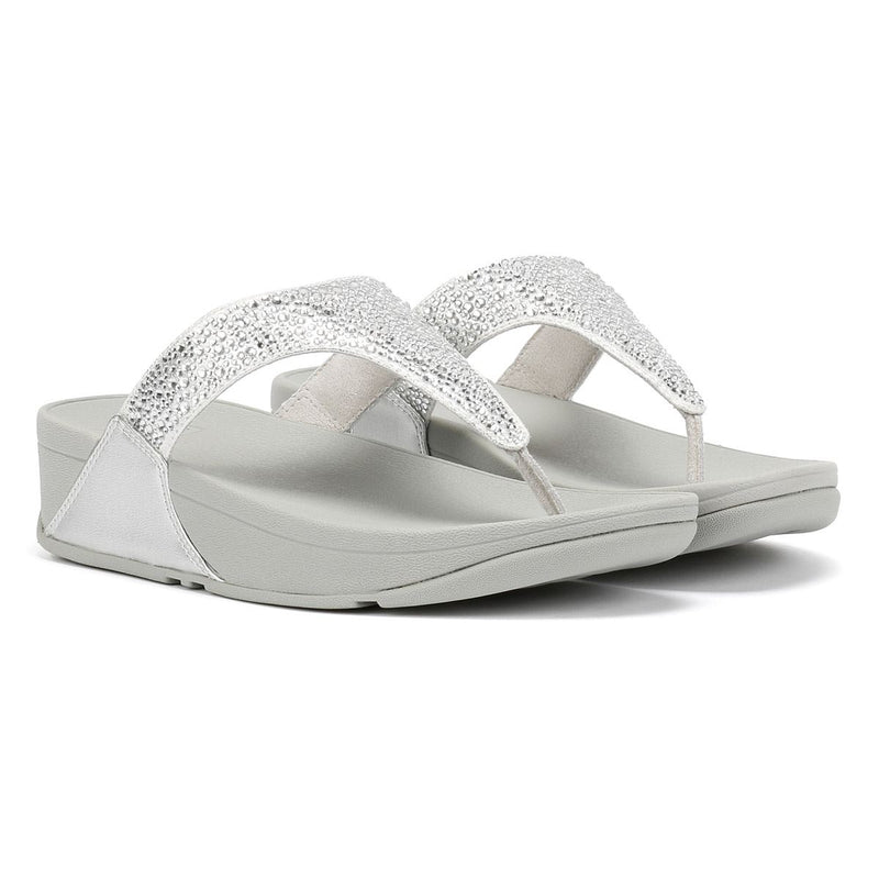 FitFlop Lulu Crystal Mix Sandali Argento Da Donna