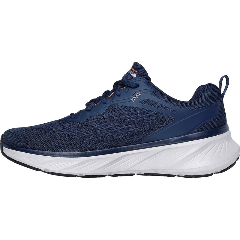 Skechers Edgeride Exxo Scarpe Da Ginnastica Da Uomo In Tessuto Blu Scuro/Arancione.