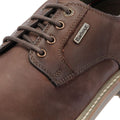 Barbour Sandstone Scarpe Da Uomo In Pelle Marrone Con Lacci.