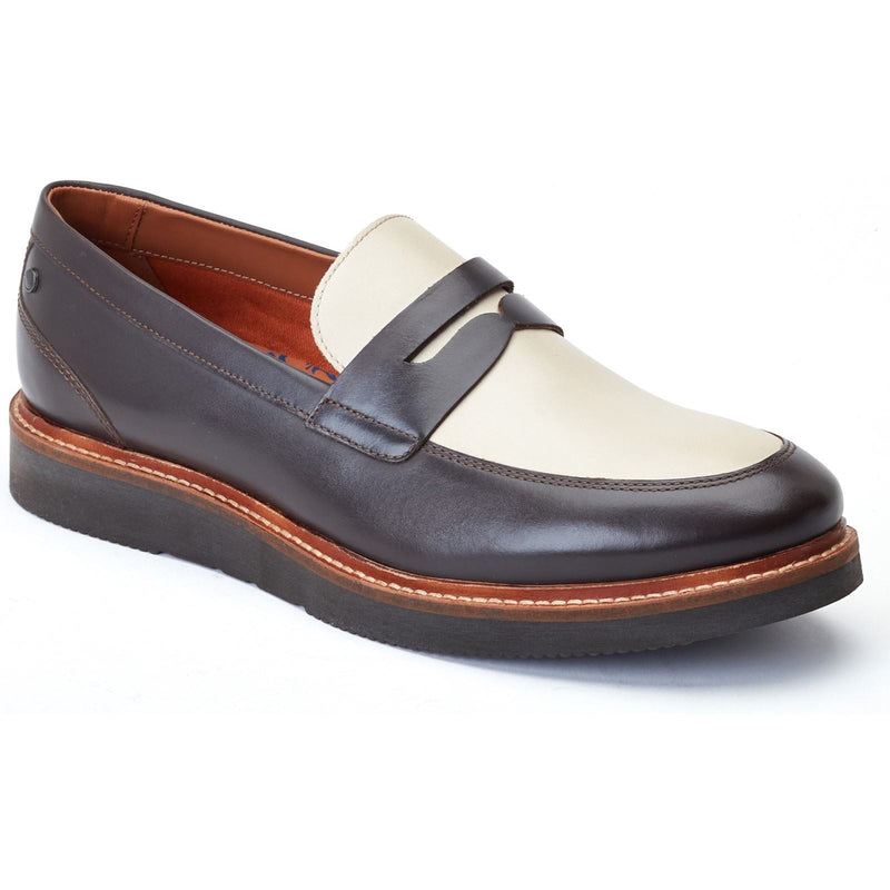 Base London Sid Scarpe Da Uomo In Pelle Marrone/Beige