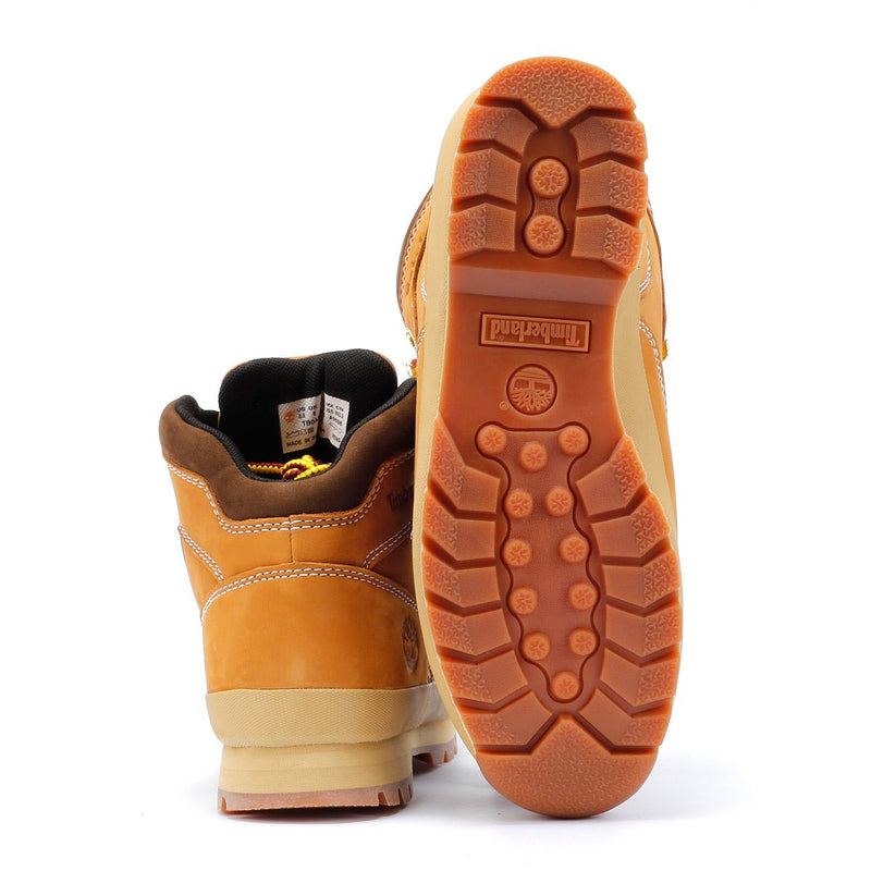 Timberland Euro Hiker Mid Lace Stivali Da Uomo In Pelle Marrone.