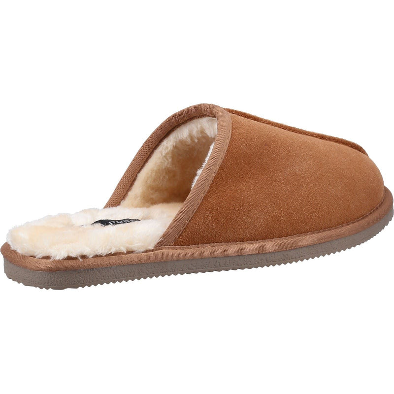 Hush Puppies Coady Pantofole Da Uomo In Camoscio Marrone Chiaro