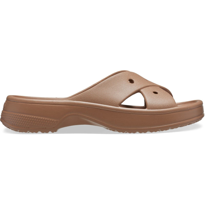 Crocs Classic Cross Strap Sandali In Termoplastica Color Cioccolato Al Latte Da Donna