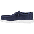 HEYDUDE Wally Canvas Scarpe Da Barca In Cotone Al 100% Per Uomo, Blu Scuro.