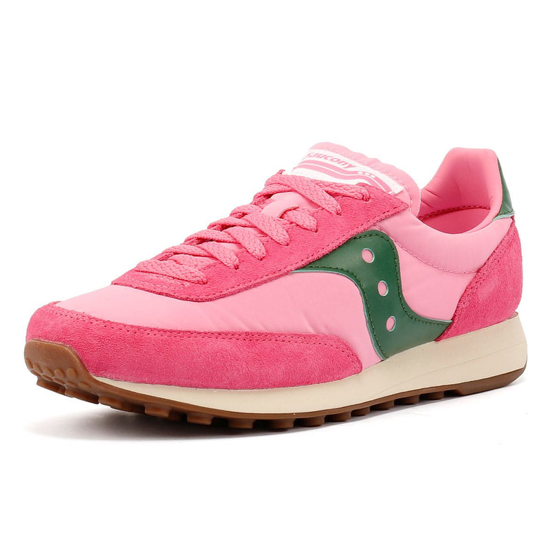 Saucony Trainer 80 Sneakers Rosa In Camoscio
