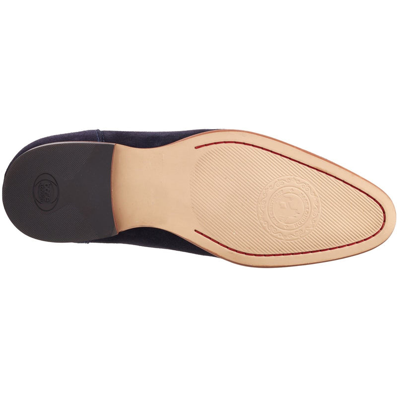 Base London Bruno Scarpe Da Uomo Mocassini In Pelle Blu Scuro