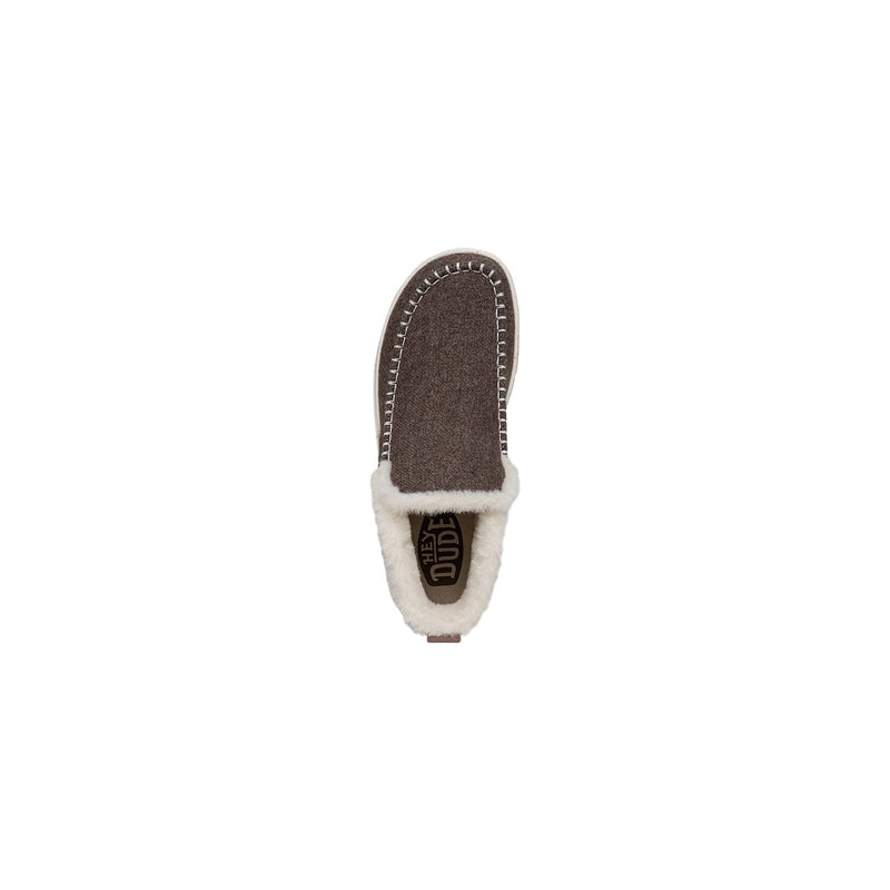 HEYDUDE Denny Wool Faux Shearling Stivali Da Donna Color Noce