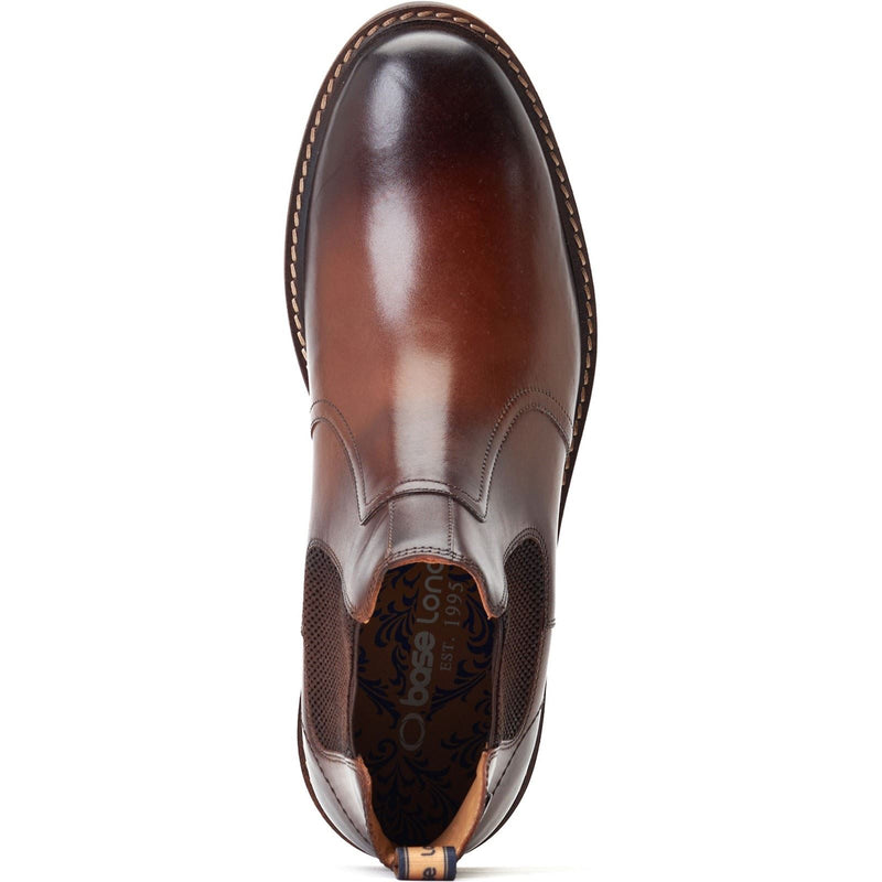 Base London Bloom Stivali Da Uomo In Pelle Marrone Bruciata