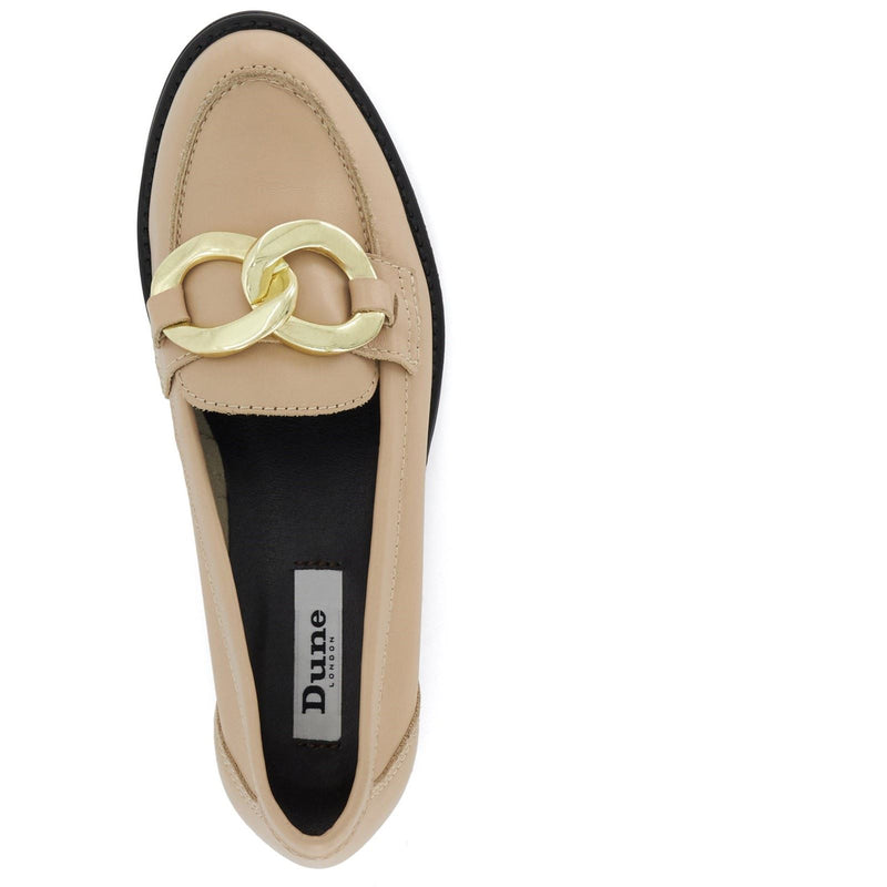 Dune Goddess Mocassini Da Donna In Pelle Color Cammello