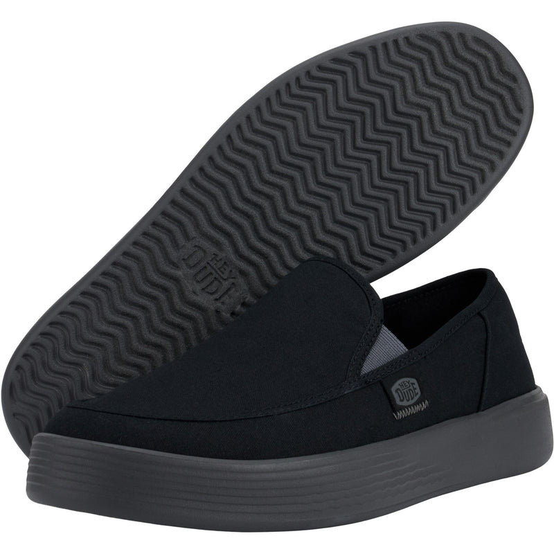 HEYDUDE Sunapee Canvas Mocassini Neri/Grigi Da Uomo In 100% Cotone