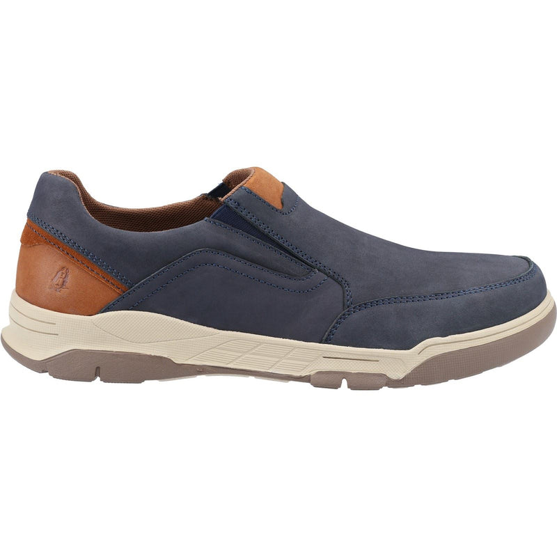 Hush Puppies Fletcher Mocassini In Pelle Blu / Marrone Per Uomo