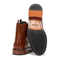 Ben Sherman Alfred Brogue Stivali Da Uomo In Pelle Marrone.