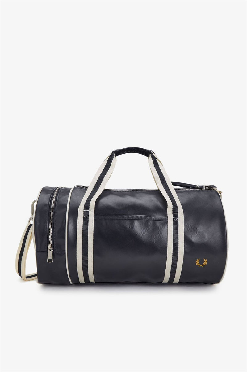 Fred Perry Classic Barrel Borsa A Tracolla In Poliestere Blu Marino/Ecru