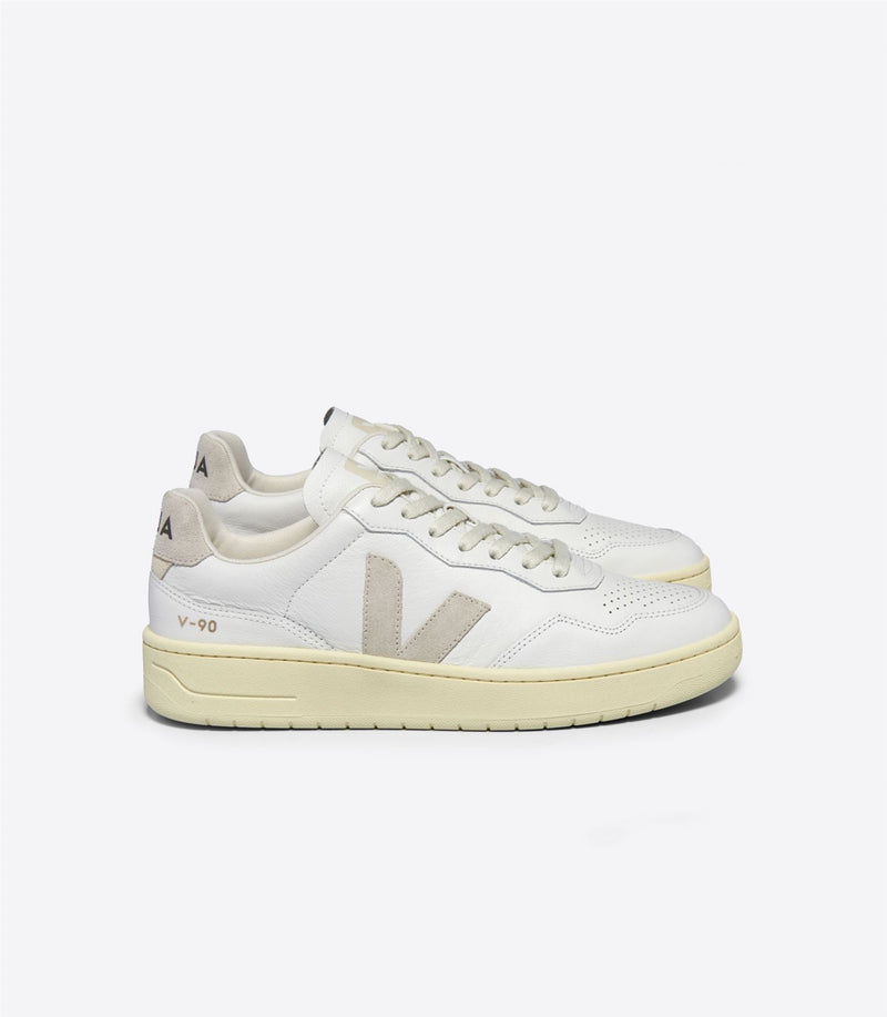 Veja V-90 Sneakers Bianche Da Donna In Pelle