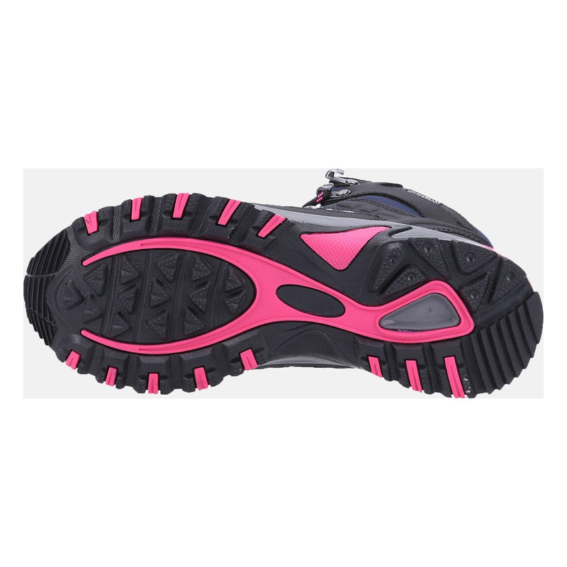 Cotswold Abbeydale Mid Stivali Da Trekking In Gomma Da Donna Blu/Nero/Fucsia