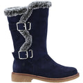 Hush Puppies Megan Stivali Da Donna In Camoscio Blu Scuro