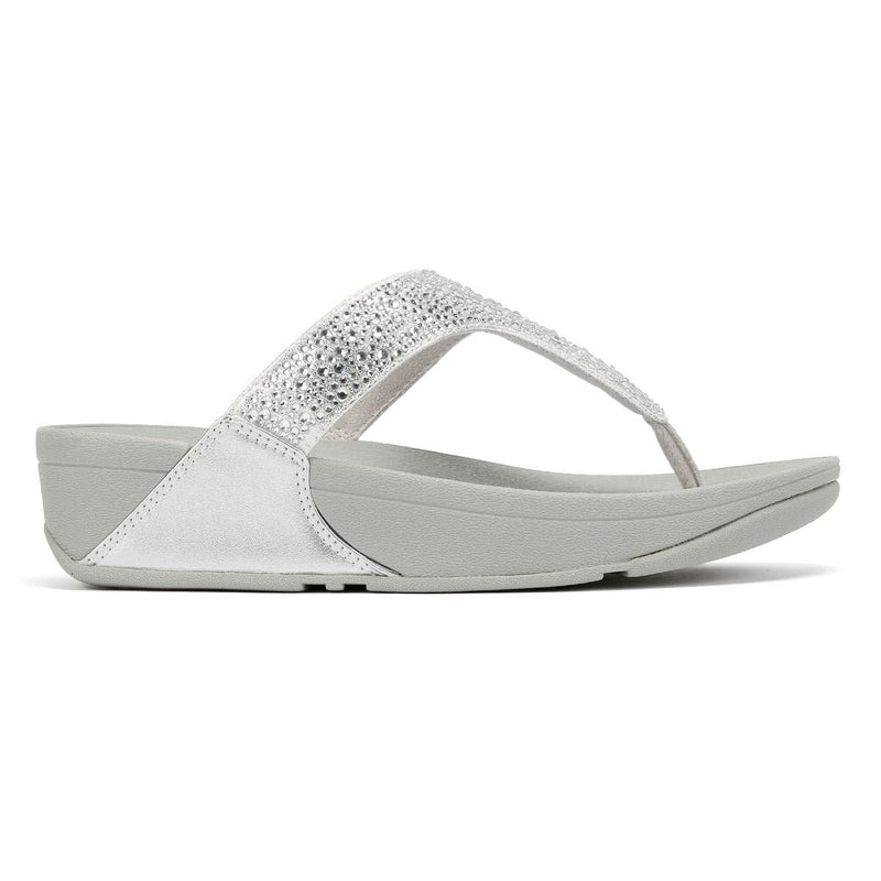 FitFlop Lulu Crystal Mix Sandali Argento Da Donna