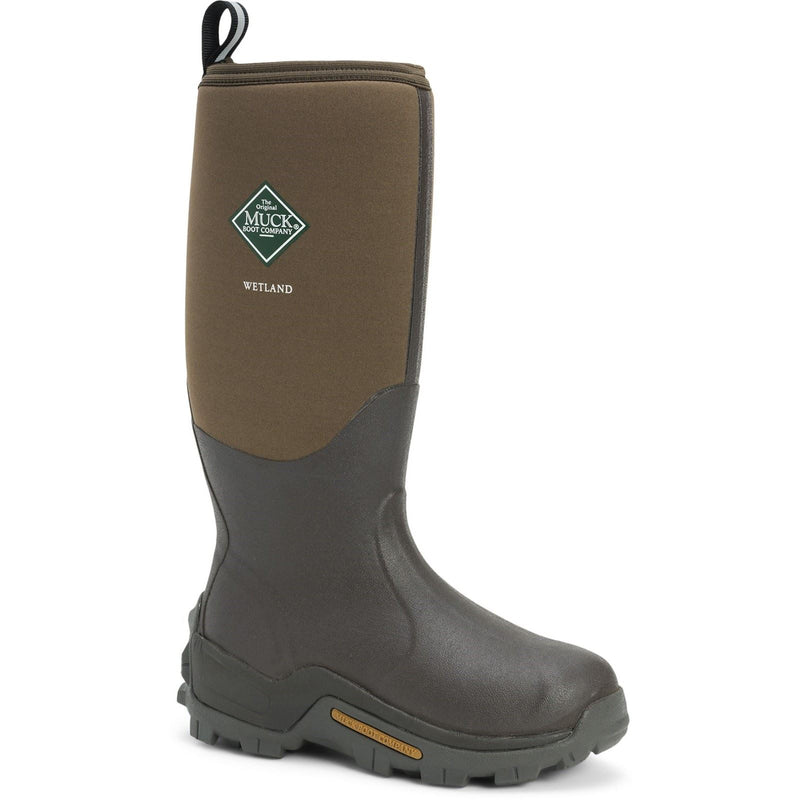 Muck Boots Wetland Stivali In Gomma Con Fodera In Finta Corteccia.