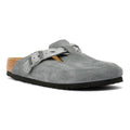 Flower Mountain Boston Braided Ciabatte Grigie Da Donna In Camoscio