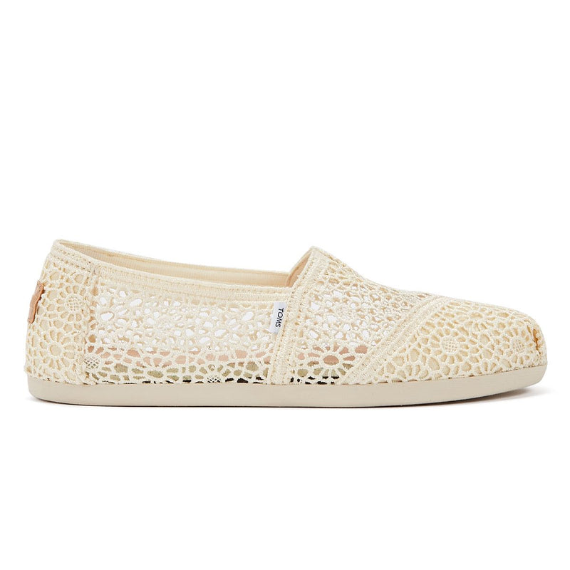 TOMS Apargata Crochet Natural Espadrilles Donna Sandalo Beige