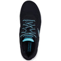 Skechers GO WALK 7 Cosmic Waves Sneakers Da Donna Nere/Turchesi In Poliestere