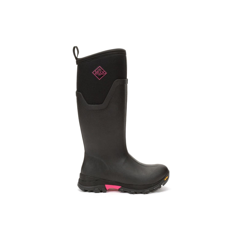 Muck Boots Arctic Ice Tall Stivali Di Gomma Neri/Rose Fluo