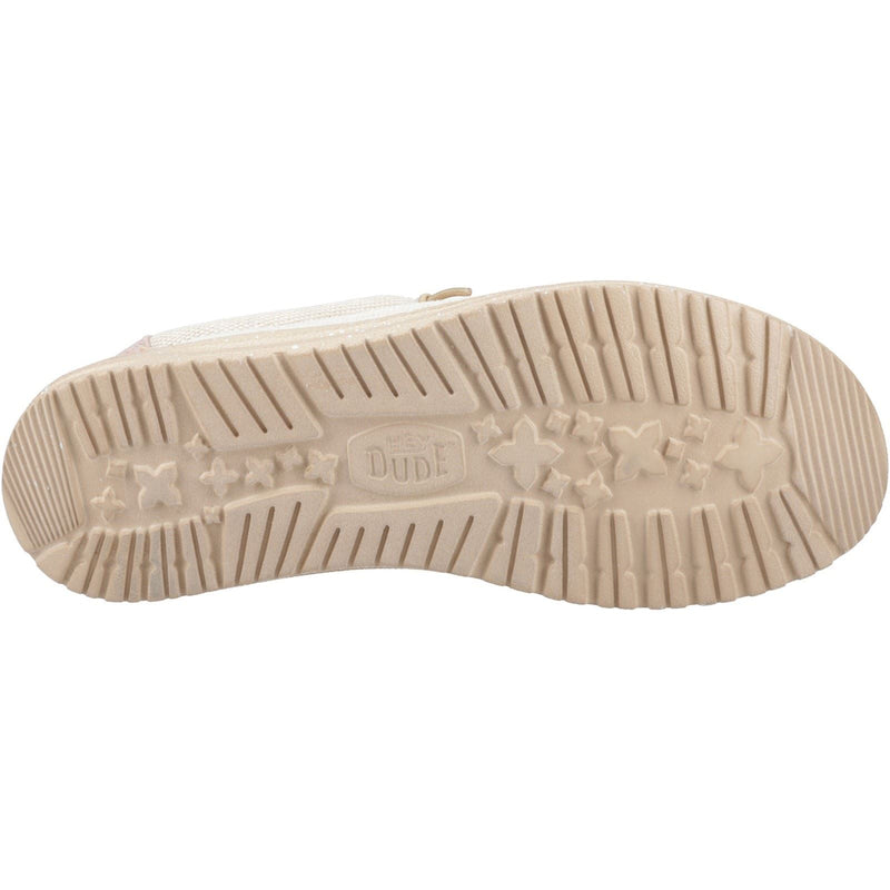 HEYDUDE Wally Coastline Scarpe Da Barca Argento In Tessuto Da Uomo