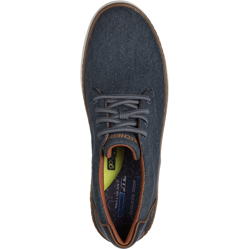 Skechers Hyland - Ratner Scarpe Da Uomo In Cotone Blu Scuro Con Lacci