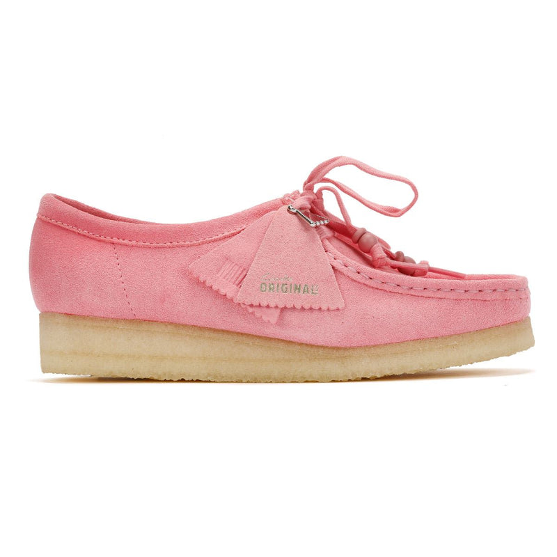 Clarks Originals Wallabee Scarpe Rosa In Camoscio Da Donna