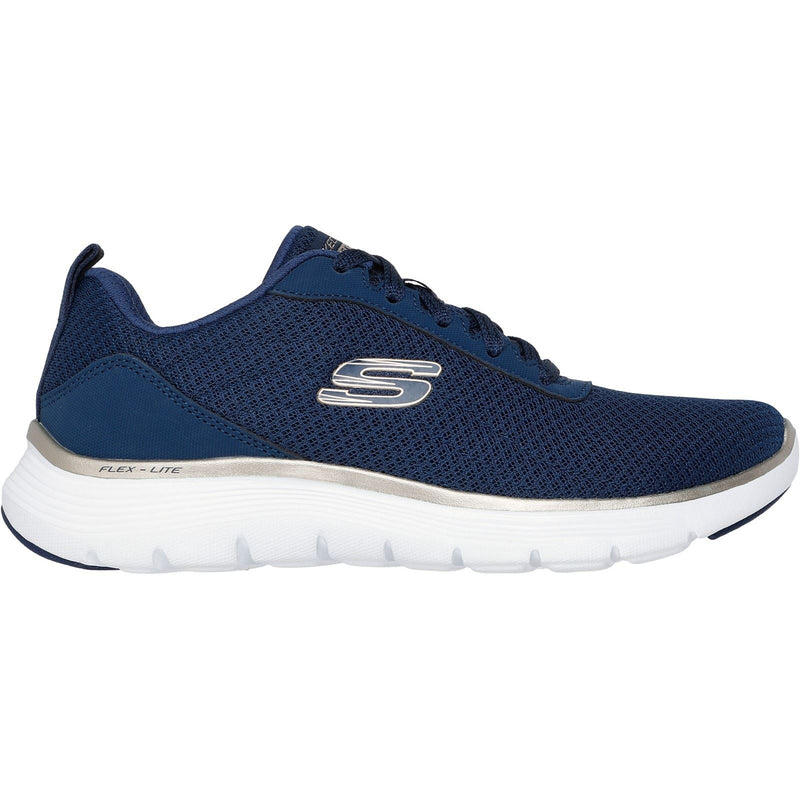 Skechers Flex Appeal 5.0 Uptake Scarpe Da Ginnastica Da Donna In Tessuto Blu Marino/Oro