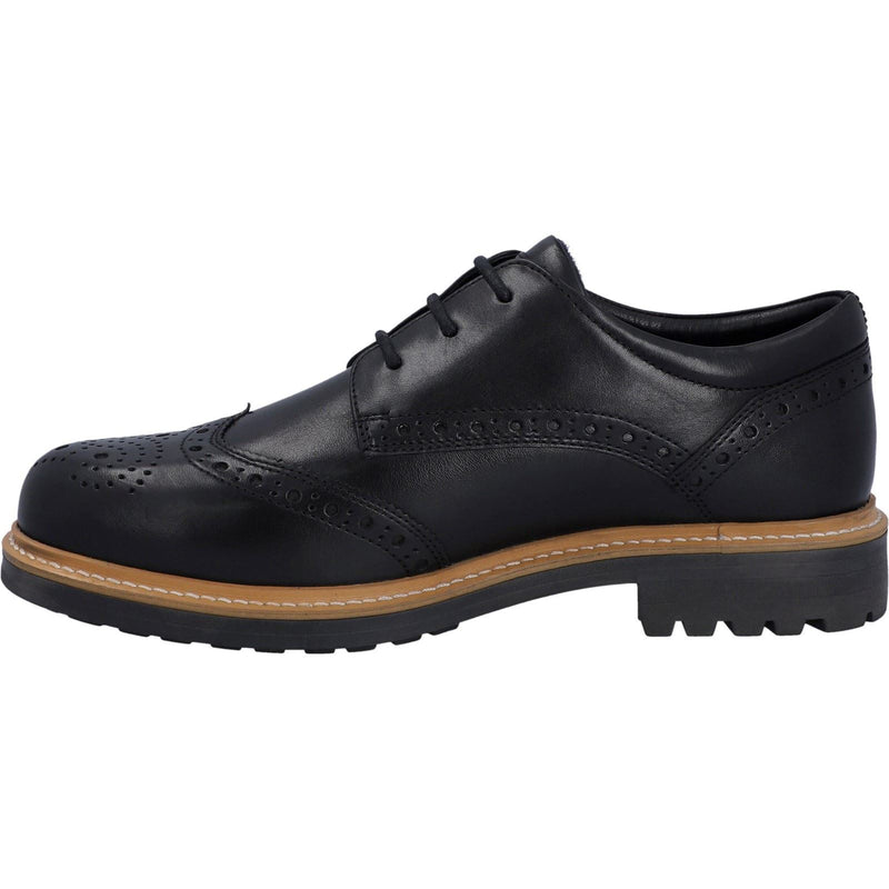 Hunter Cawdor Scarpe Nere In Stile Brogue In Pelle Da Uomo