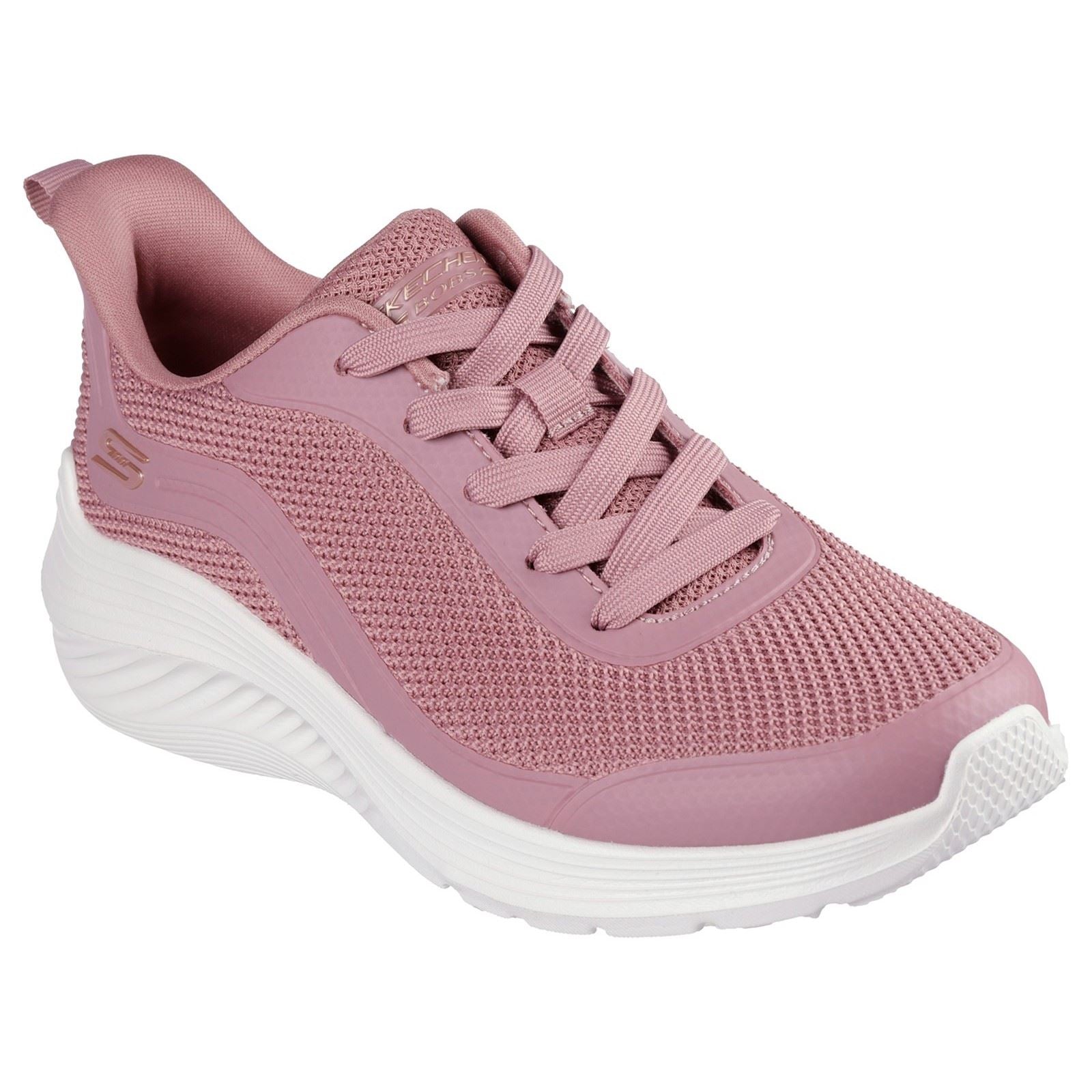 Skechers Bobs Squad Waves Still Wading Scarpe Da Ginnastica Da Donna In Tessuto Rosa