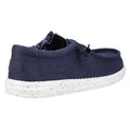 HEYDUDE Wally Canvas Scarpe Da Barca In Cotone Al 100% Per Uomo, Blu Scuro.
