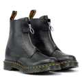 Dr. Martens 1460 Pascal Front Zip Stivali Neri In Pelle Da Donna