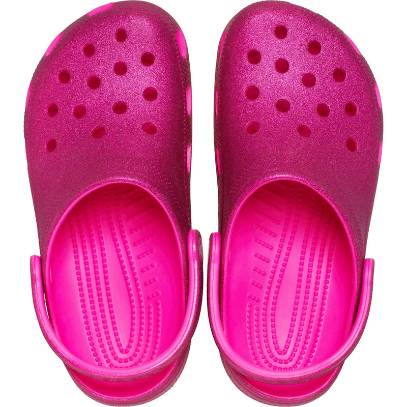 Crocs Classic Glitter Ciabatte Rosa Schiacciate In Termoplastica