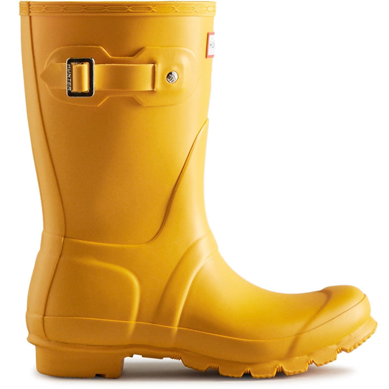 Hunter Original Short Wellington Boots Stivali Da Pioggia Gialli In Gomma Da Donna