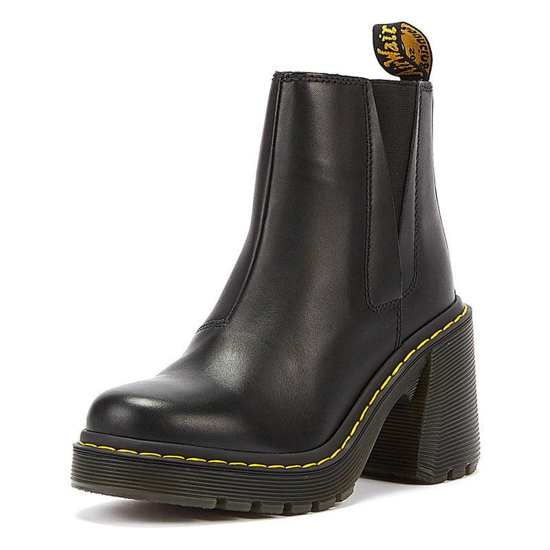 Dr. Martens Stivali Neri Da Donna In Pelle Spence Sendal