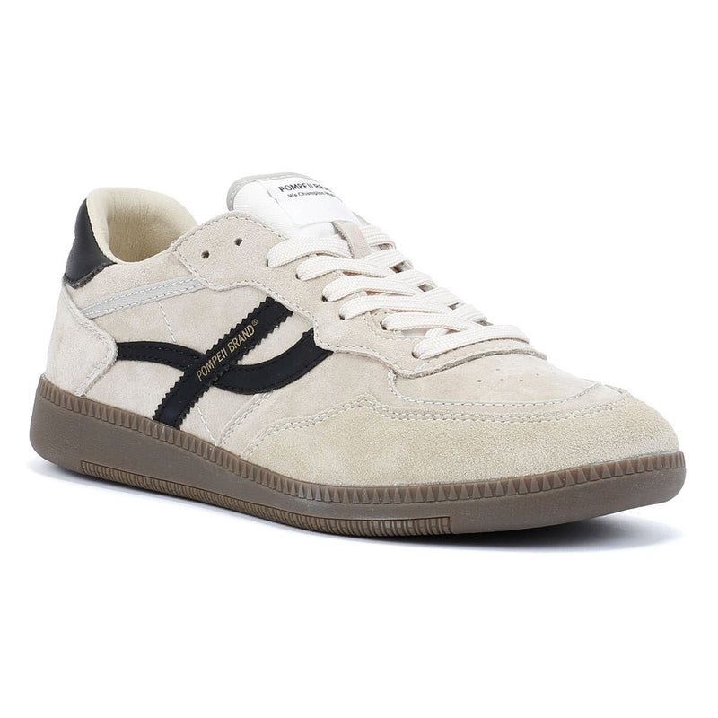 Pompeii Elan Sala Sneakers Bianche In Camoscio Da Uomo