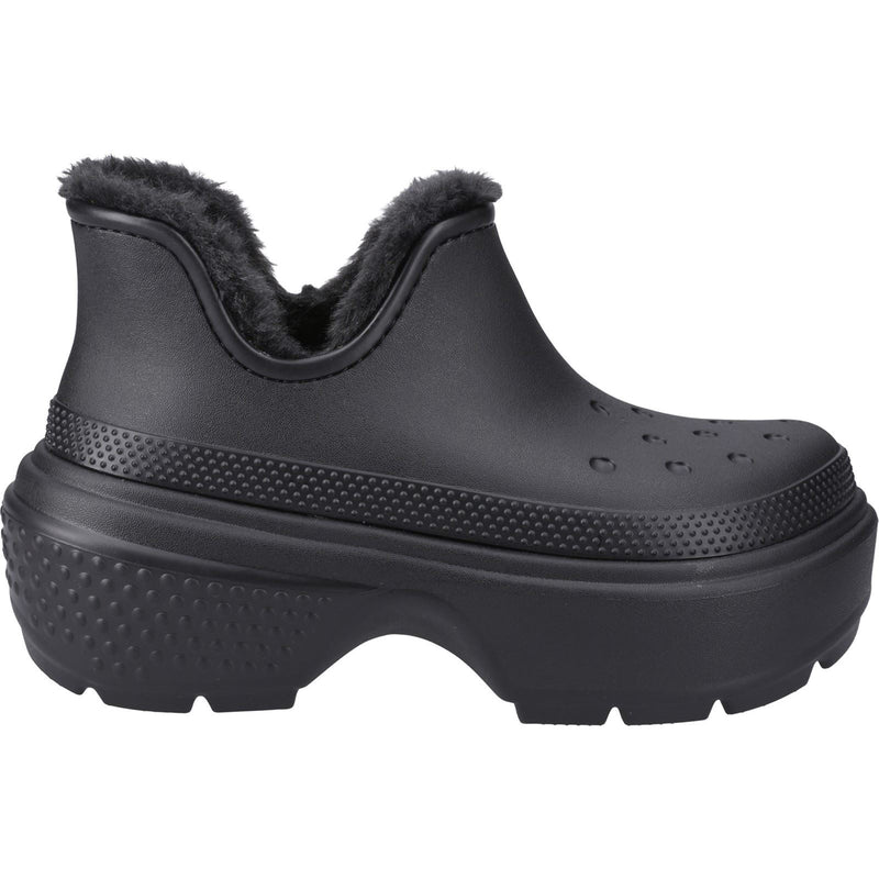 Crocs Stomp Shorty Stivali Neri Da Donna In Materiale Termoplastico