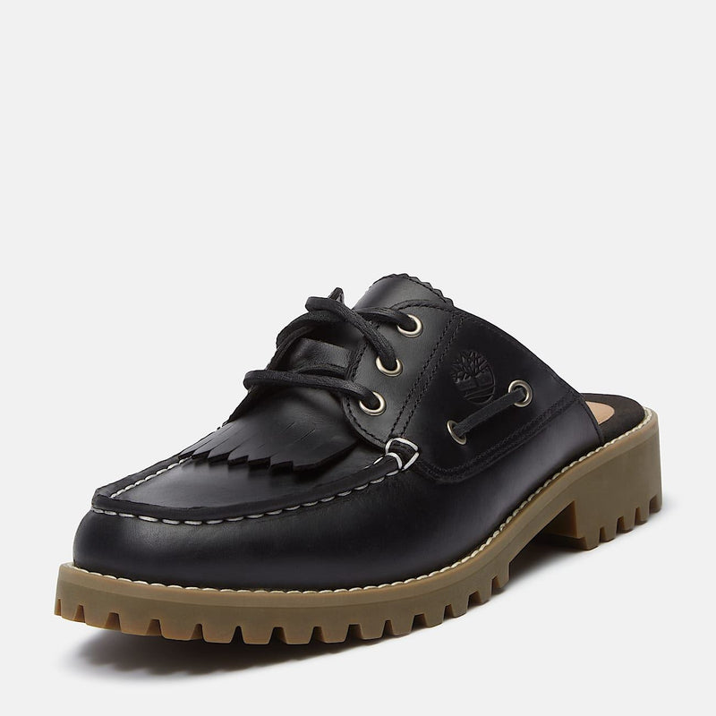 Timberland Noreen Ciabatte In Pelle Nera Da Donna