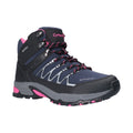 Cotswold Abbeydale Mid Stivali Da Trekking In Gomma Da Donna Blu/Nero/Fucsia