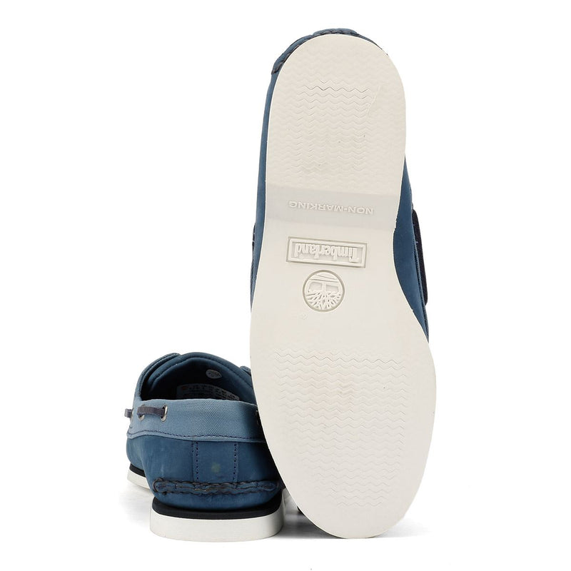Timberland Classic 2 Eye Scarpe Stringate Blu In Pelle Da Uomo