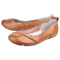 Hush Puppies Janessa Ballerine Piatte Da Donna In Pelle Color Cuoio