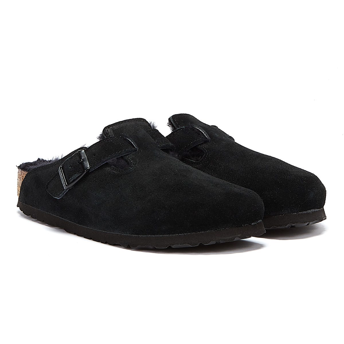 Birkenstock Boston Shearling Pantofole nere