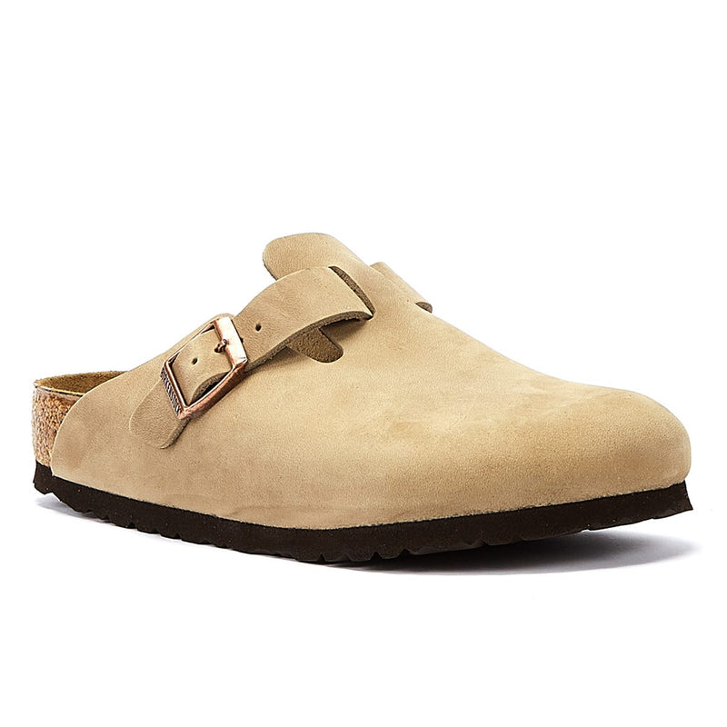 Zoccoli Birkenstock Boston Waxy Tabacco Marrone