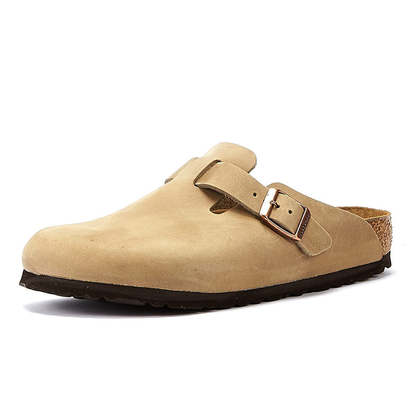 Zoccoli Birkenstock Boston Waxy Tabacco Marrone