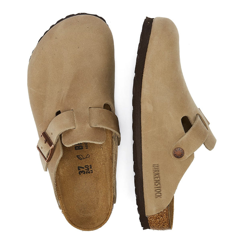 Zoccoli Birkenstock Boston Waxy Tabacco Marrone