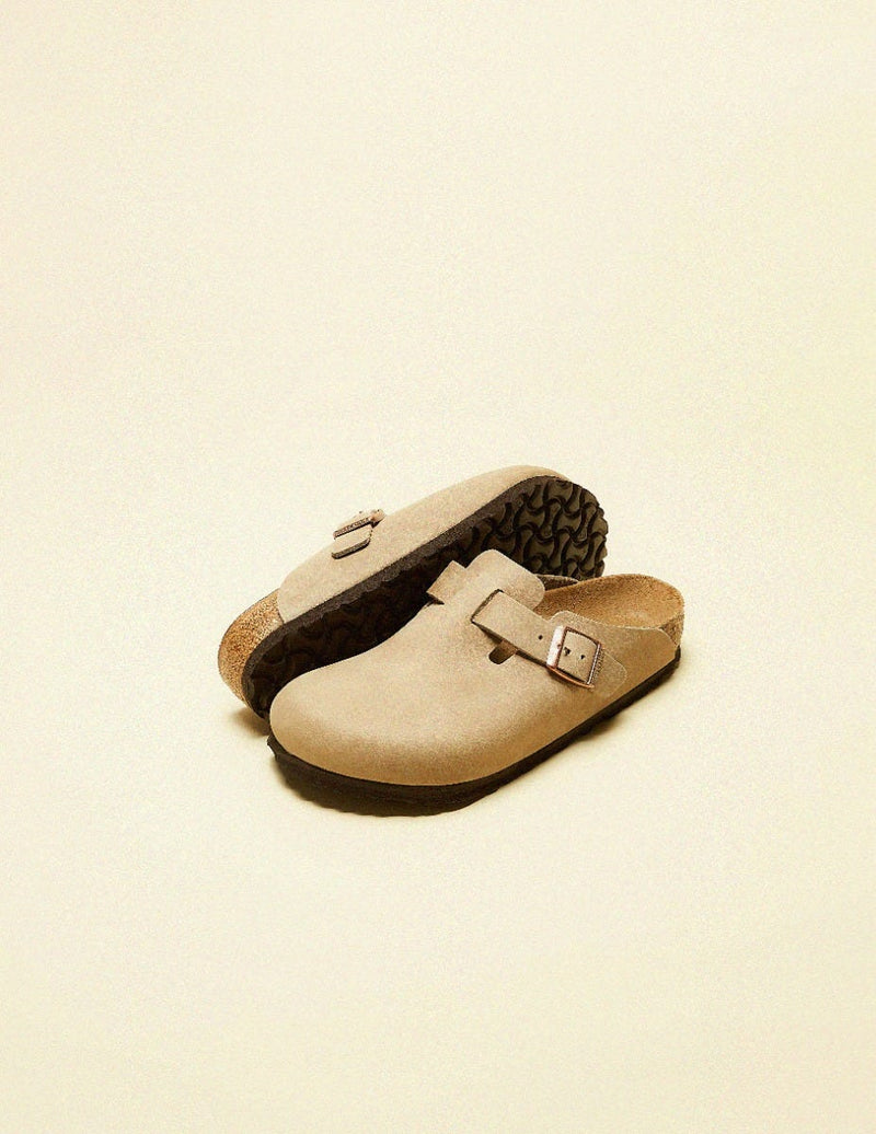 Zoccoli Birkenstock Boston Waxy Tabacco Marrone